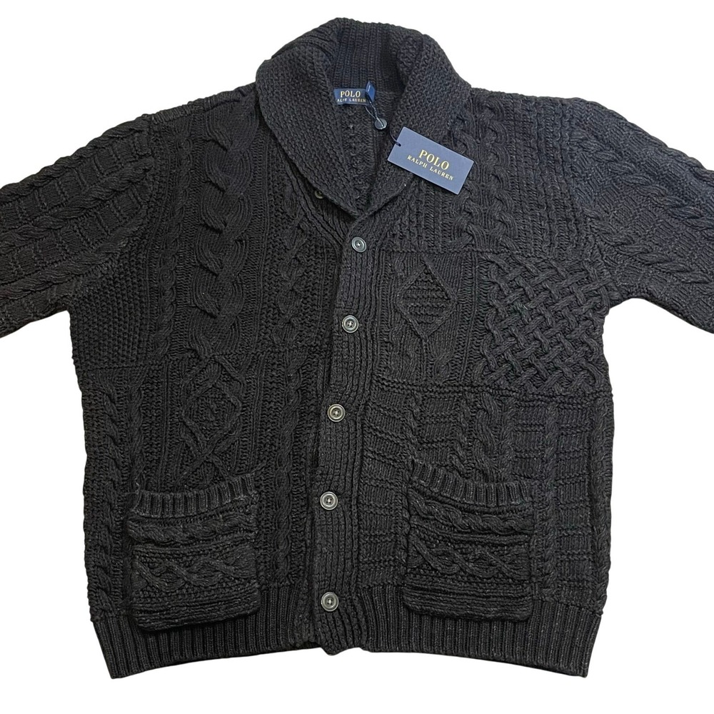 Polo Ralph Lauren Mens Cardigan Cable Knit Old Money Heritage Coastal XL Preppy - Picture 3 of 8